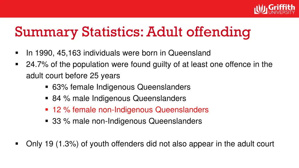 summary statistics adult offending 1