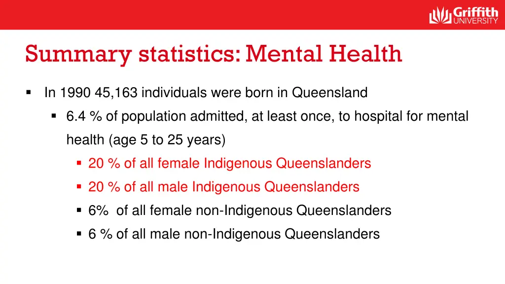 summary statistics mental health 1