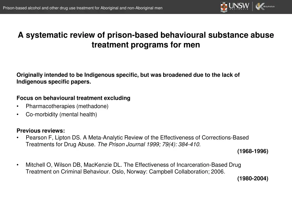 prison based alcohol and other drug use treatment 1