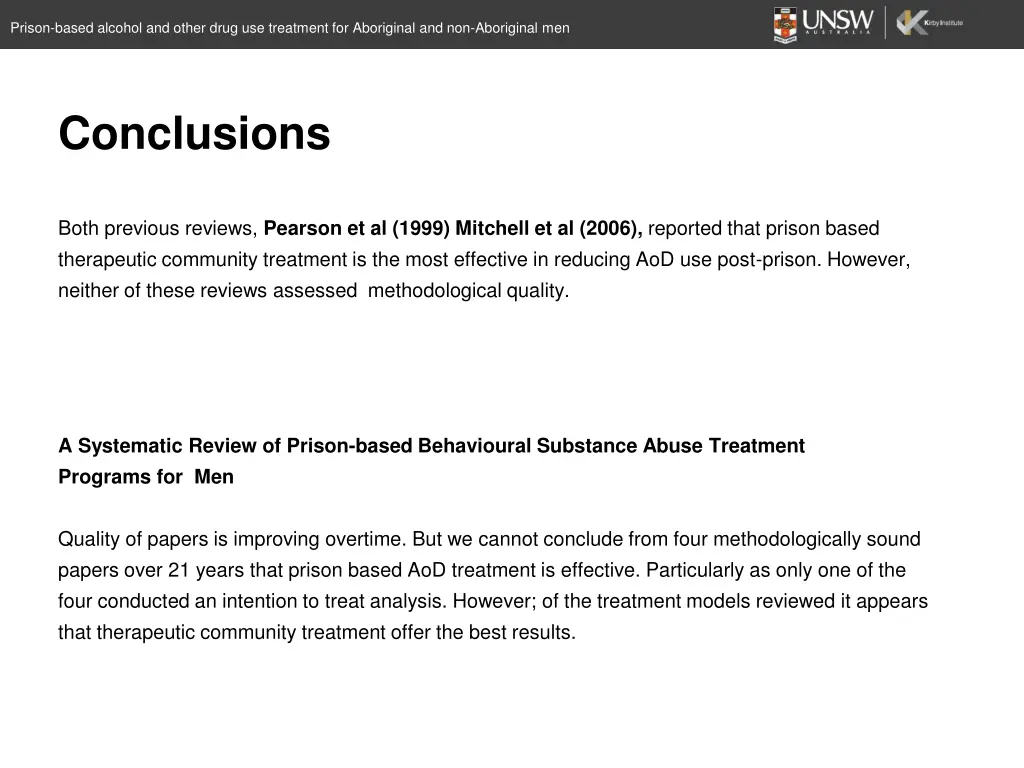 prison based alcohol and other drug use treatment 17