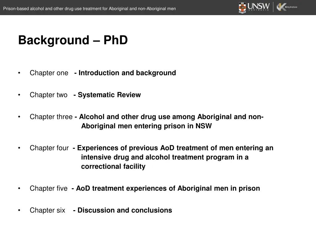 prison based alcohol and other drug use treatment
