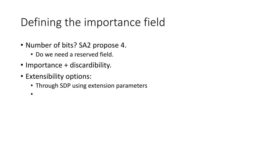 defining the importance field