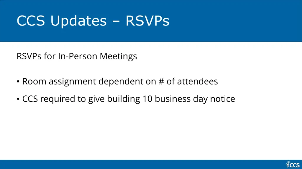 ccs updates rsvps