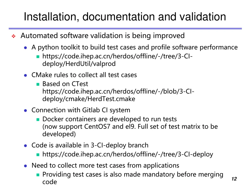 installation documentation and validation 1
