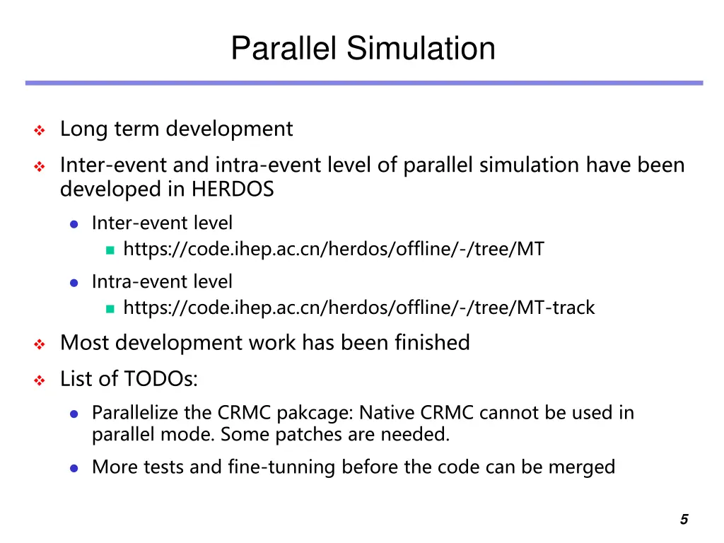 parallel simulation