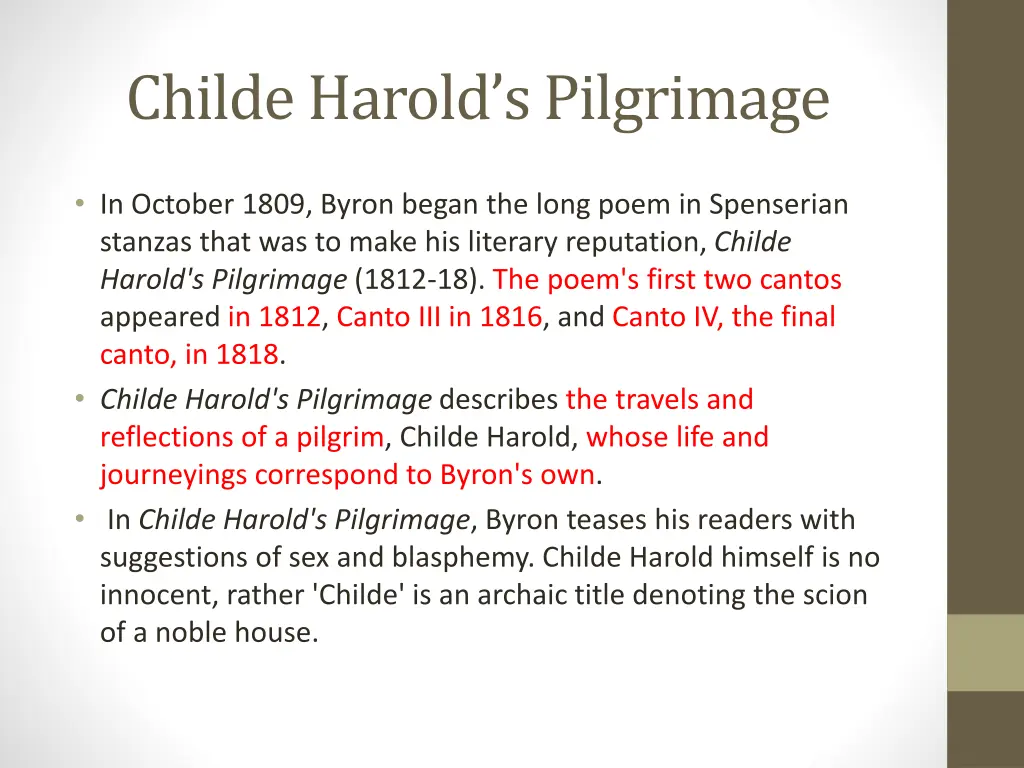 childe harold s pilgrimage