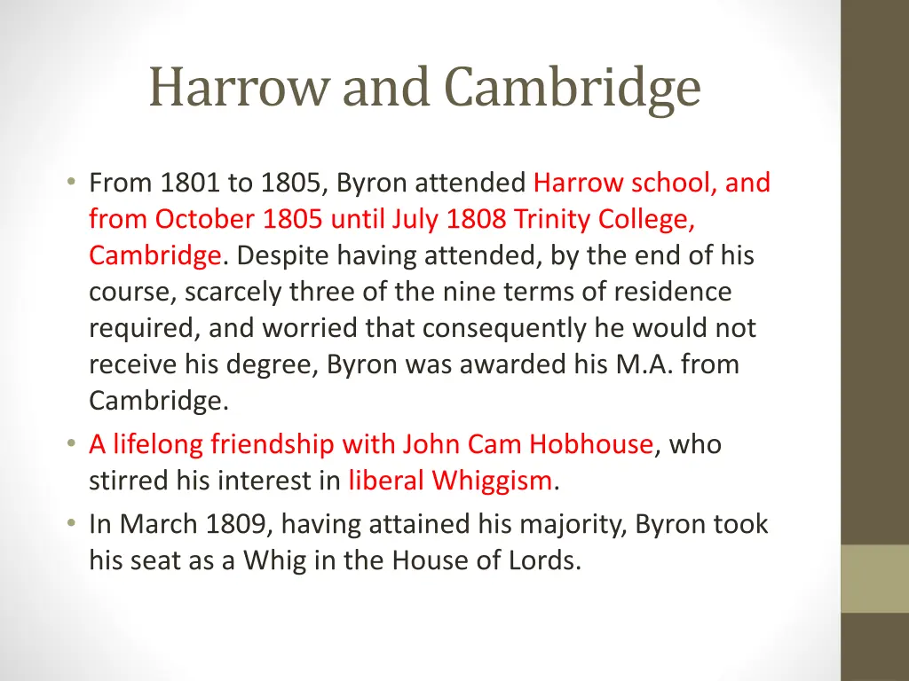 harrow and cambridge