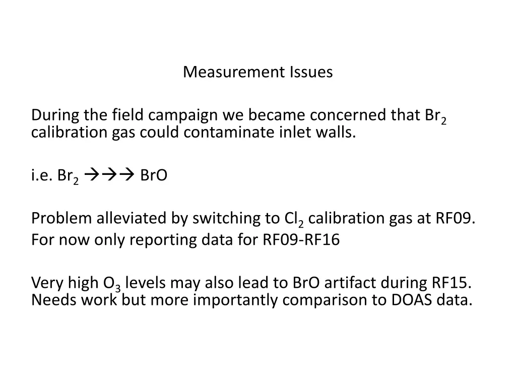 measurement issues