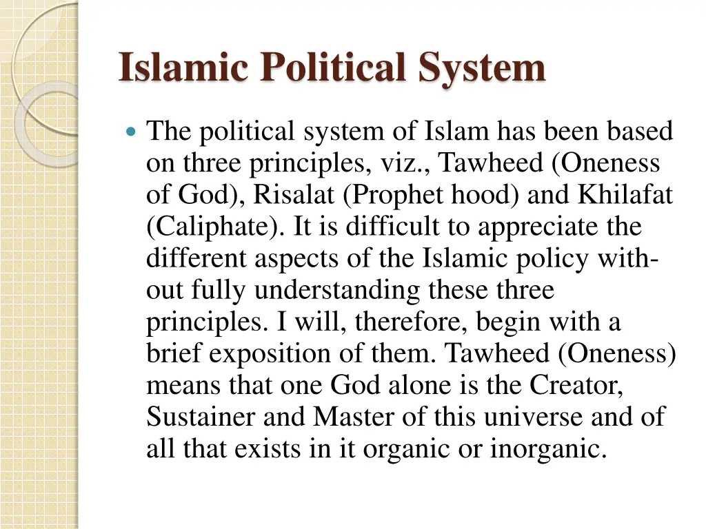 islamic political system