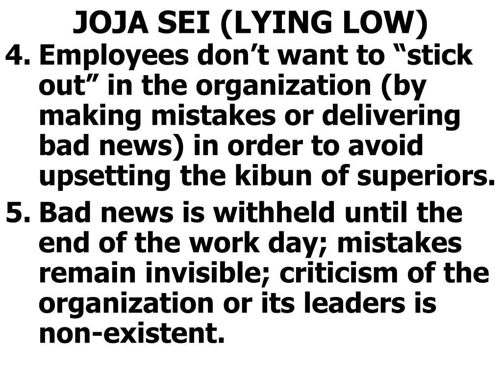 joja sei lying low 4 employees don t want