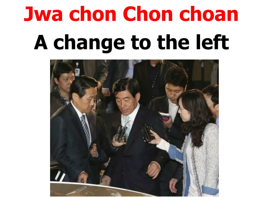 jwa chon chon choan a change to the left
