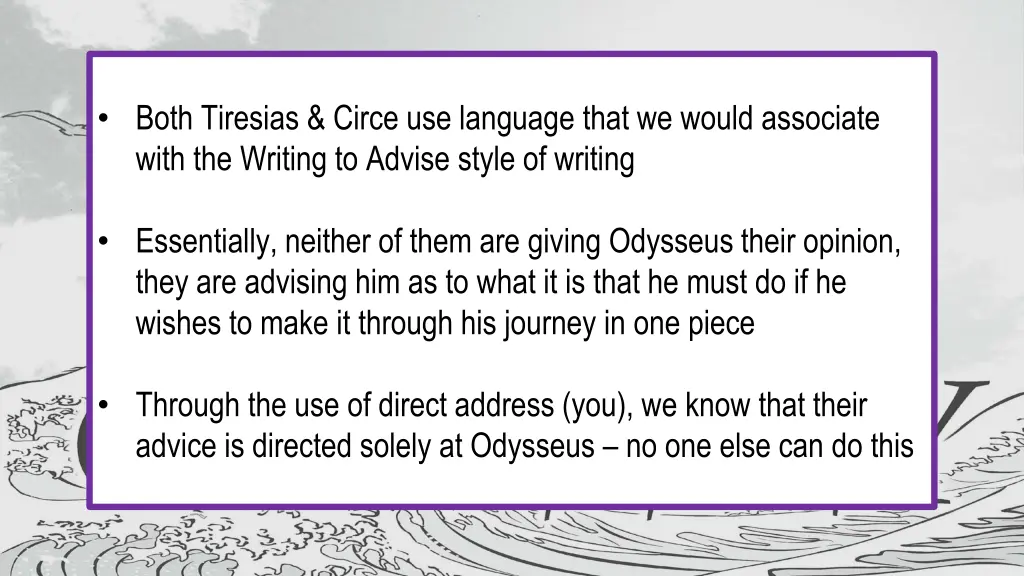 both tiresias circe use language that we would