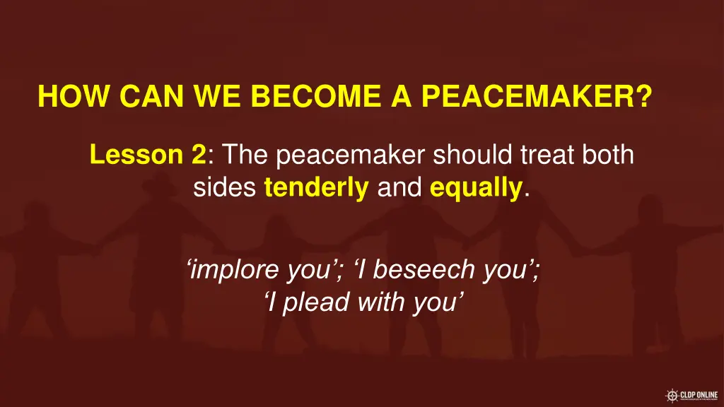 how can we become a peacemaker 1