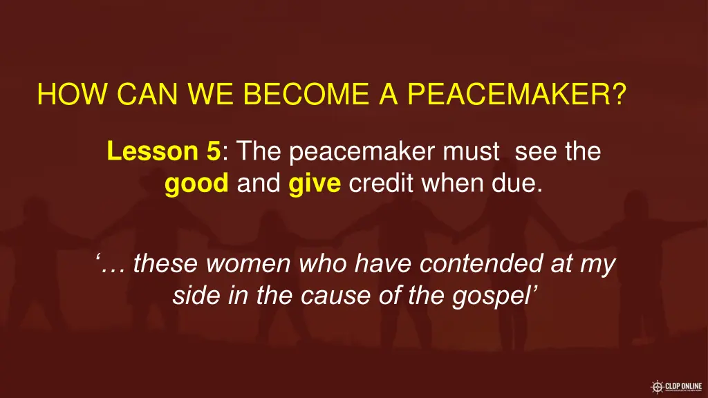 how can we become a peacemaker 4