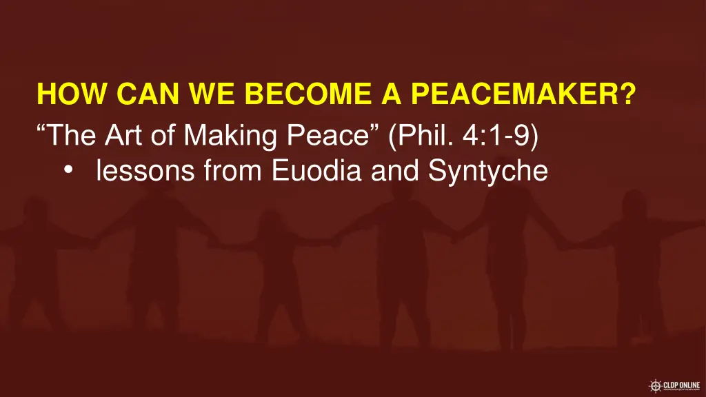 how can we become a peacemaker the art of making