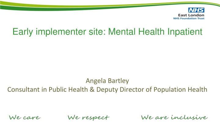 early implementer site mental health inpatient
