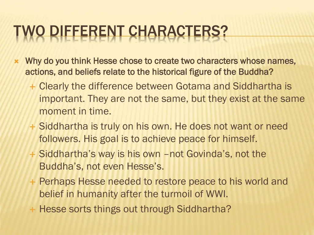 two different characters