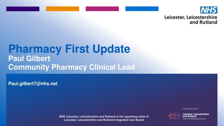 pharmacy first update paul gilbert community