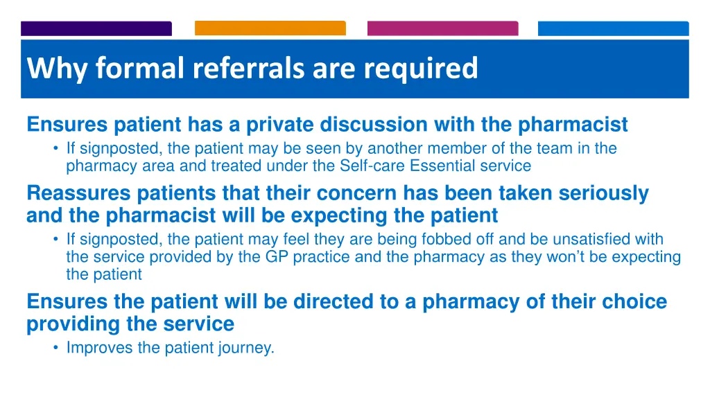 why formal referrals are required