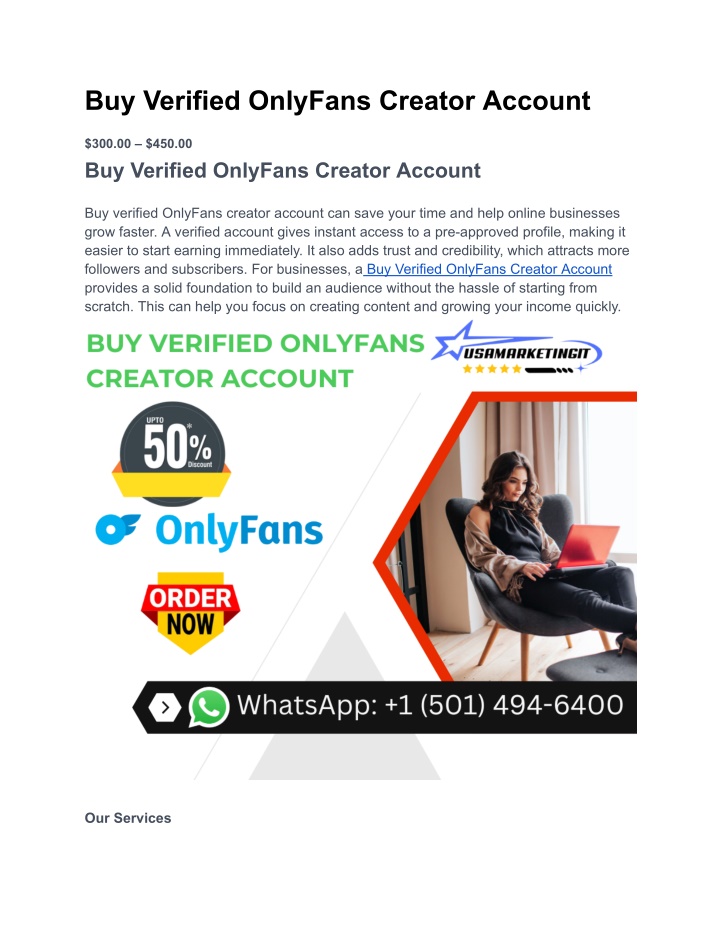 buy verified onlyfans creator account