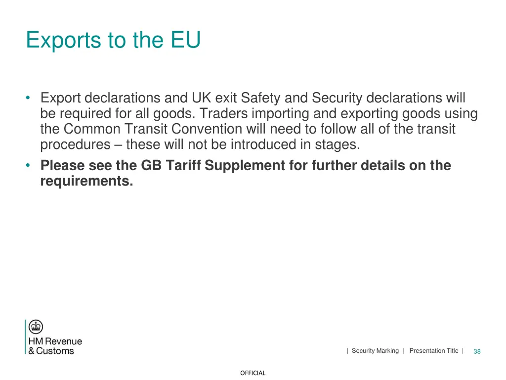 exports to the eu