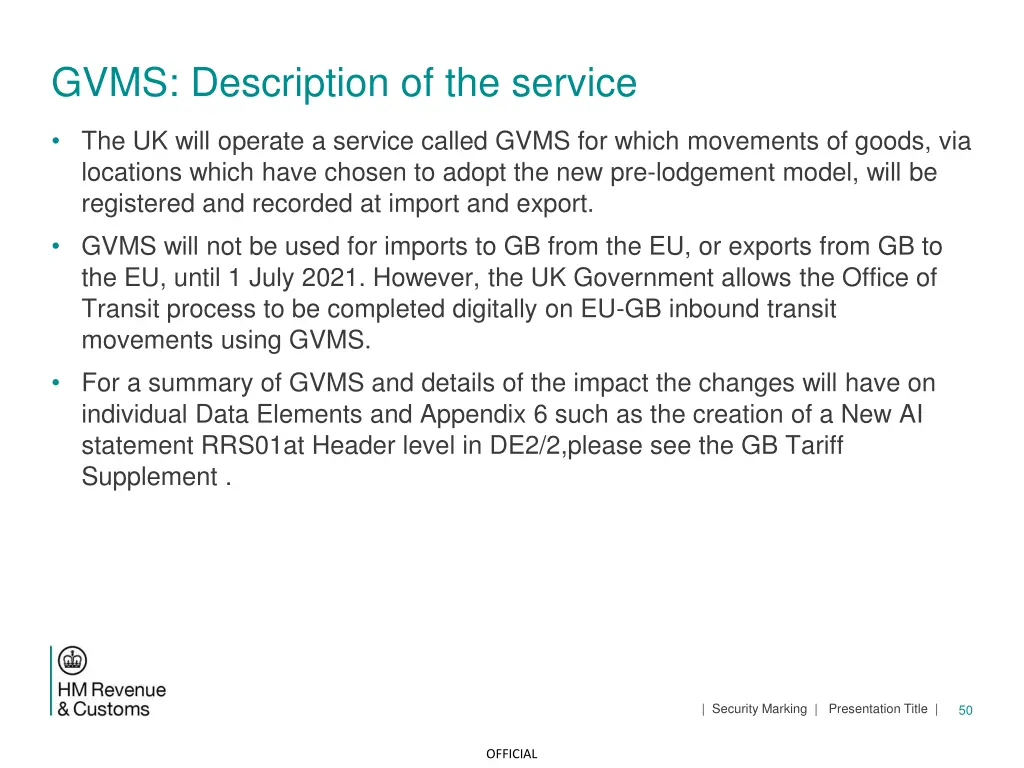 gvms description of the service
