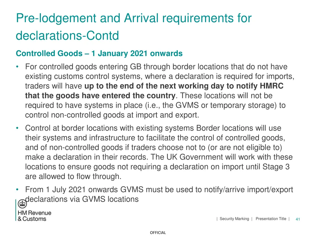pre lodgement and arrival requirements 1