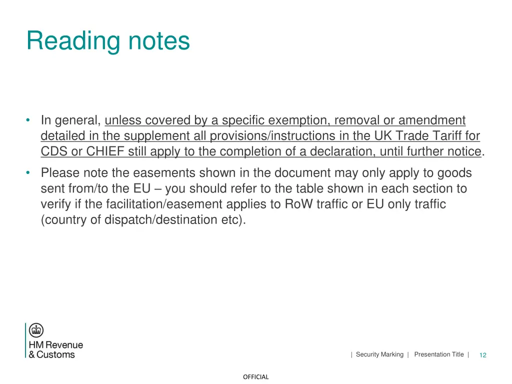 reading notes