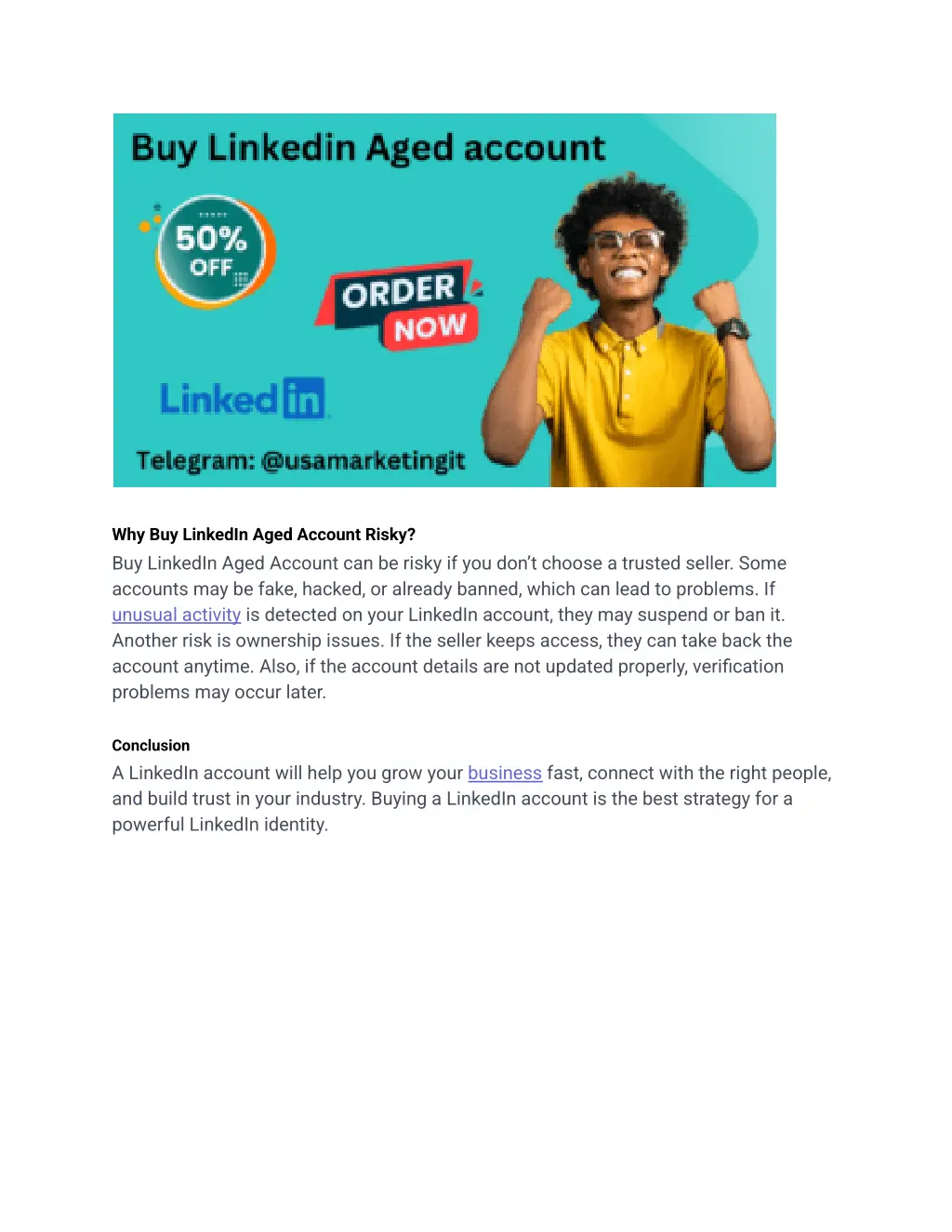 why buy linkedin aged account risky buy linkedin