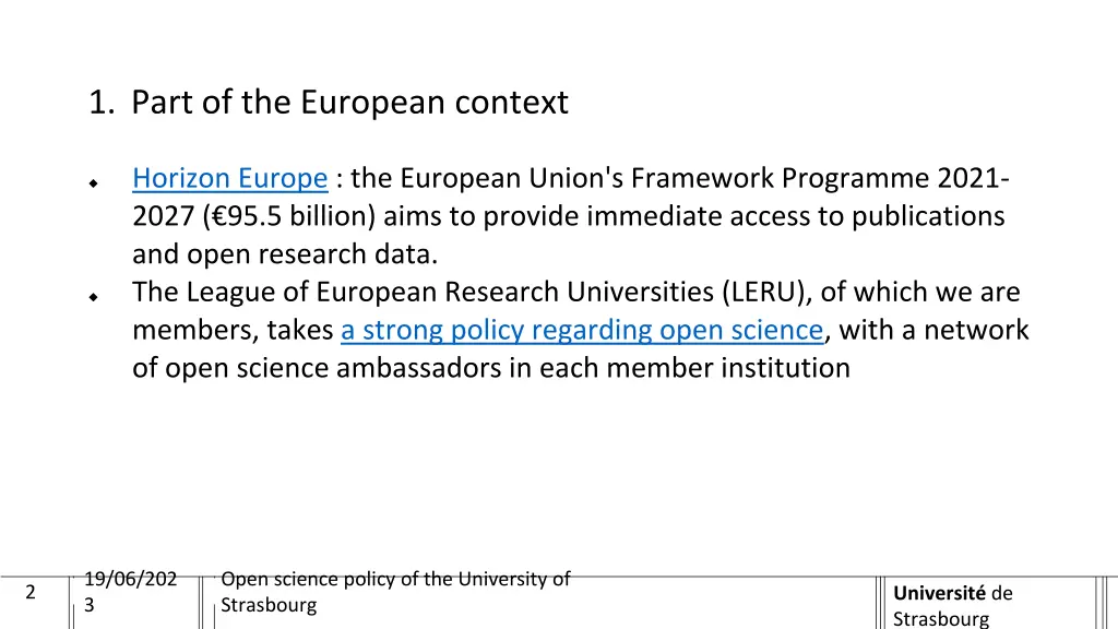 1 part of the european context