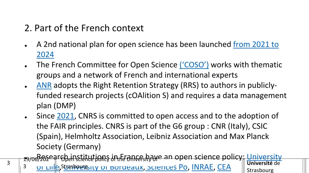 2 part of the french context