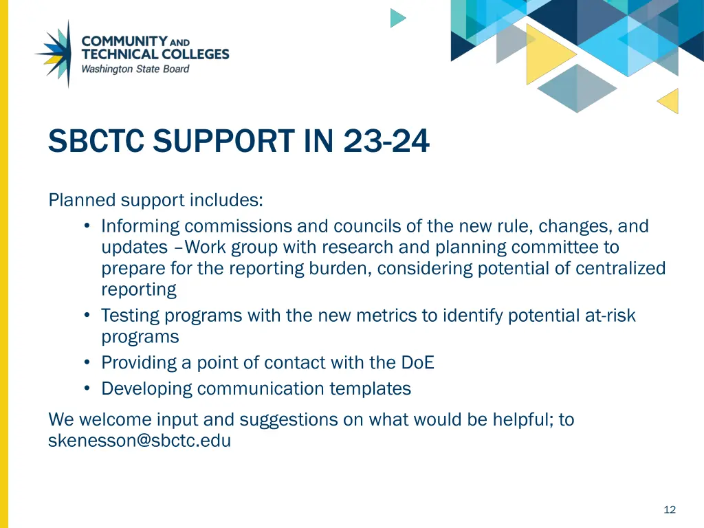 sbctc support in 23 24