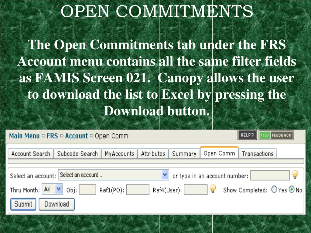 open commitments 1