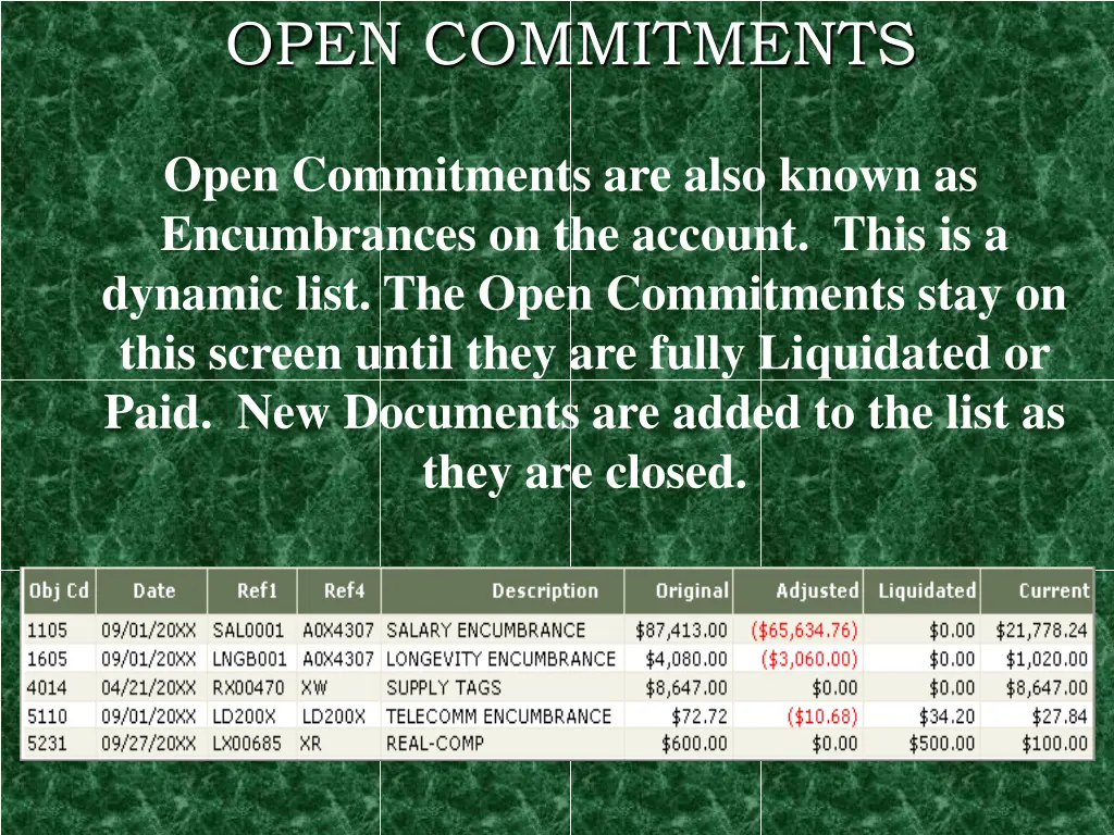 open commitments 2