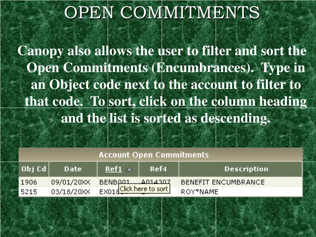 open commitments 6