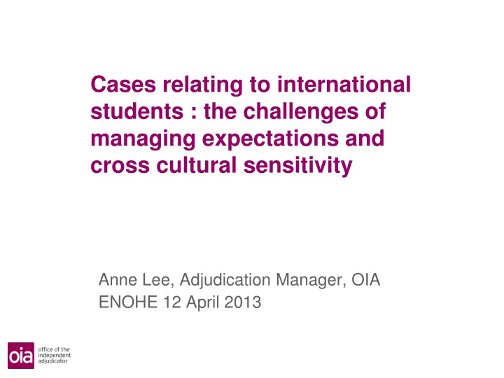 cases relating to international students