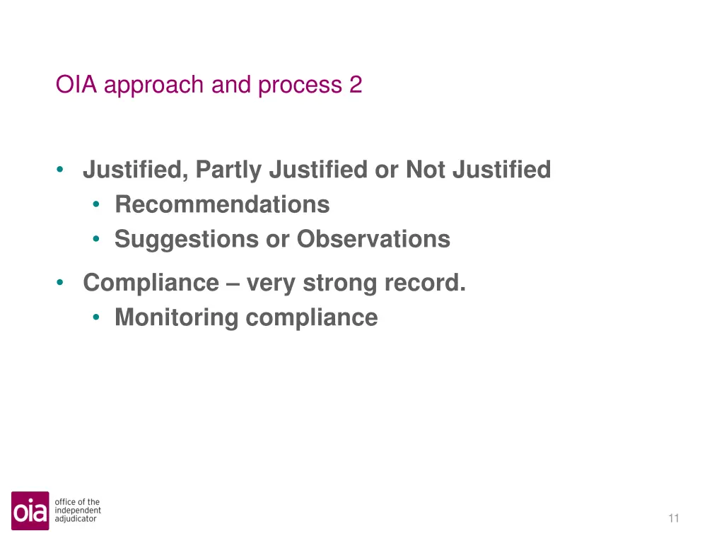 oia approach and process 2