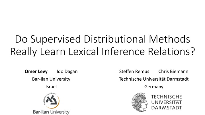 do supervised distributional methods really learn