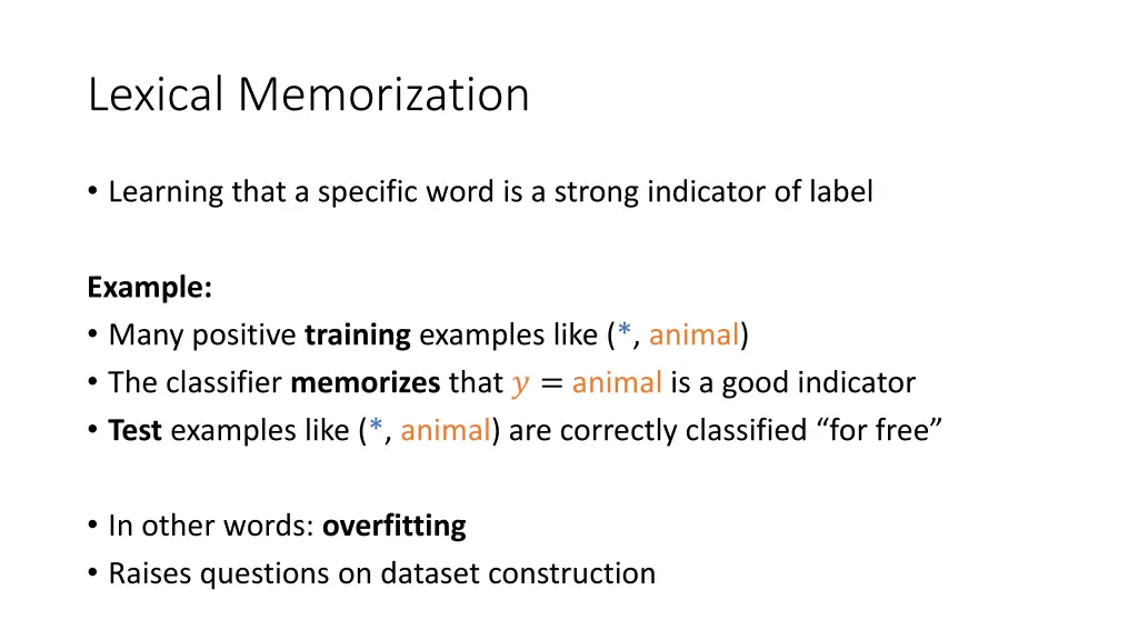 lexical memorization