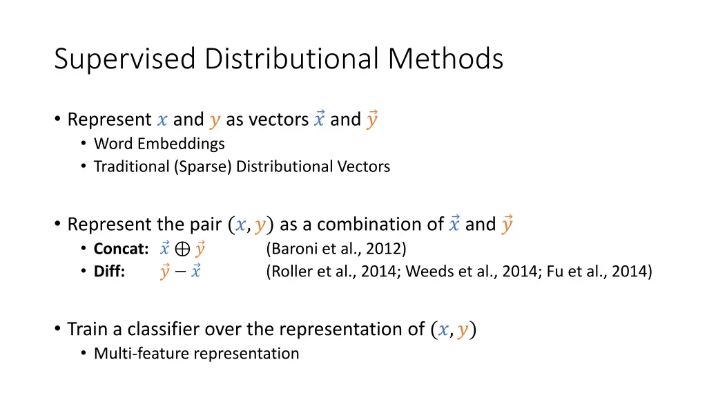 supervised distributional methods
