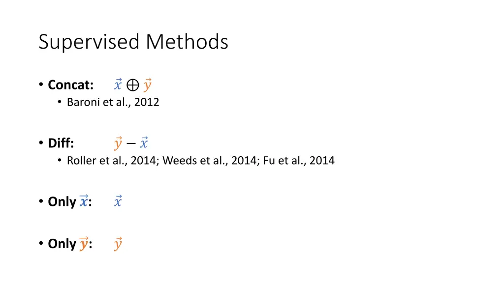 supervised methods