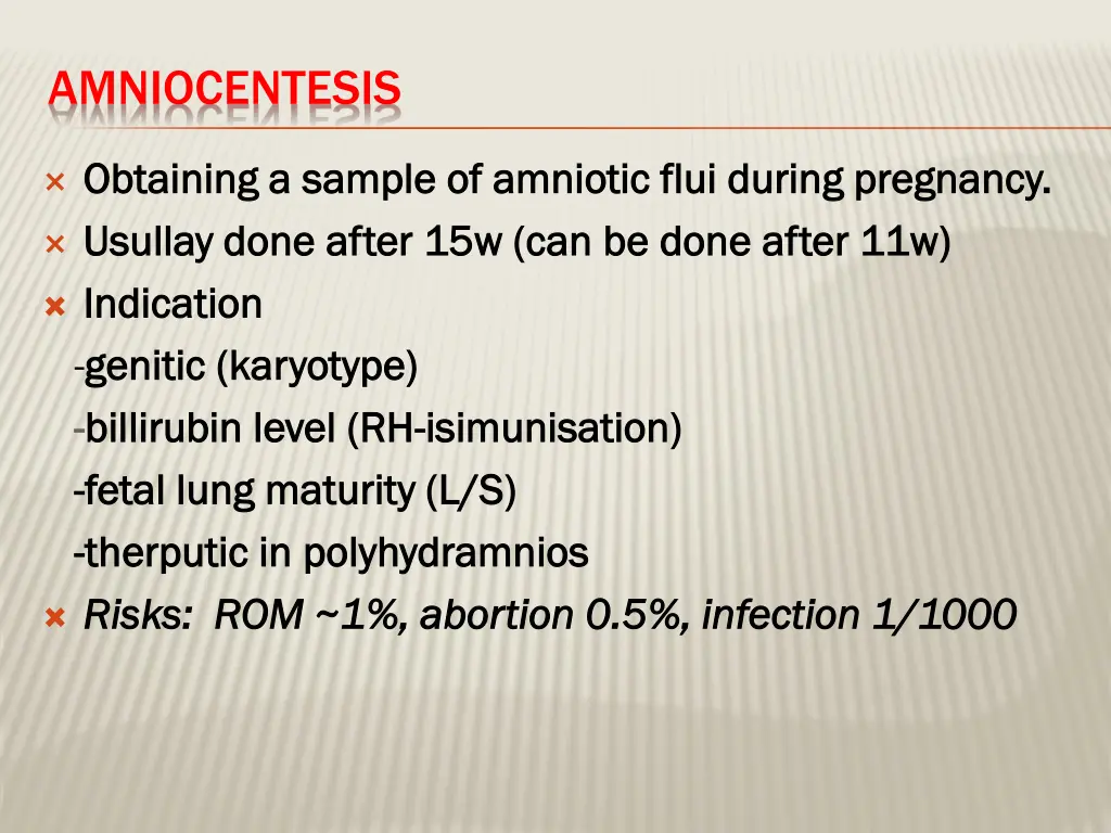 amniocentesis