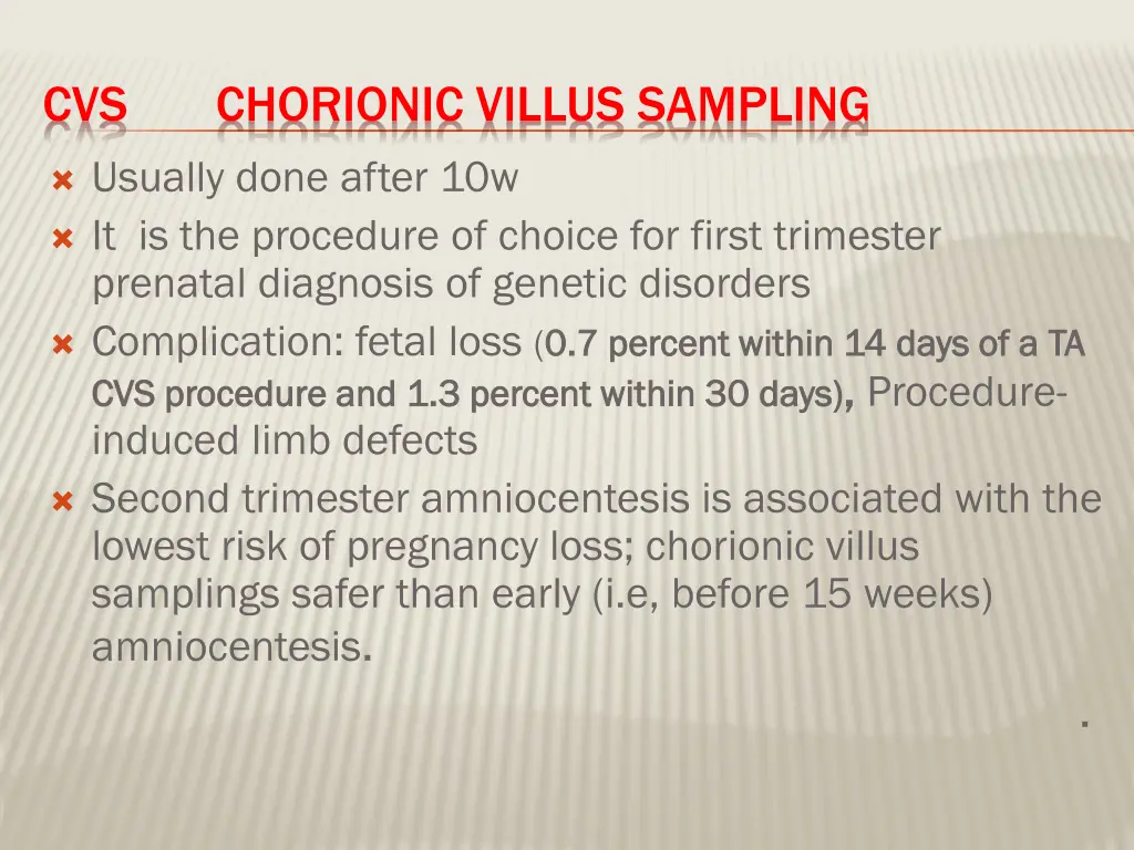 cvs chorionic villus sampling 1