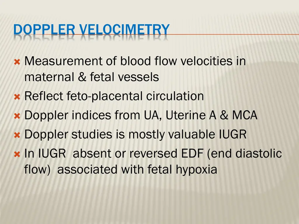 doppler velocimetry