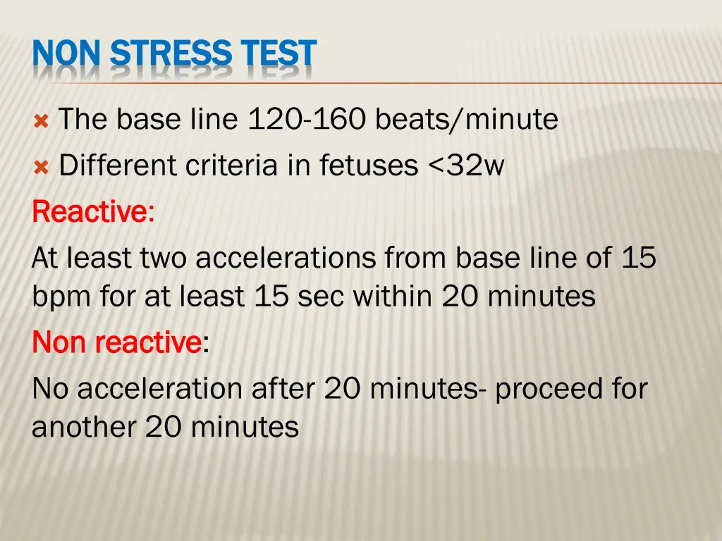 non stress test non stress test