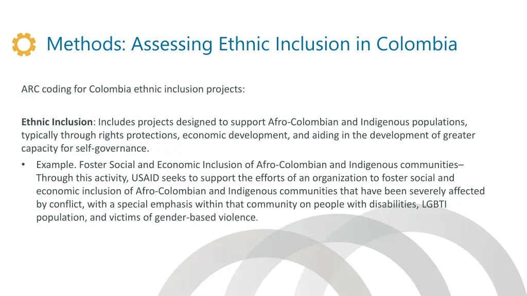 methods assessing ethnic inclusion in colombia