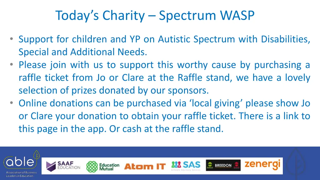 today s charity spectrum wasp