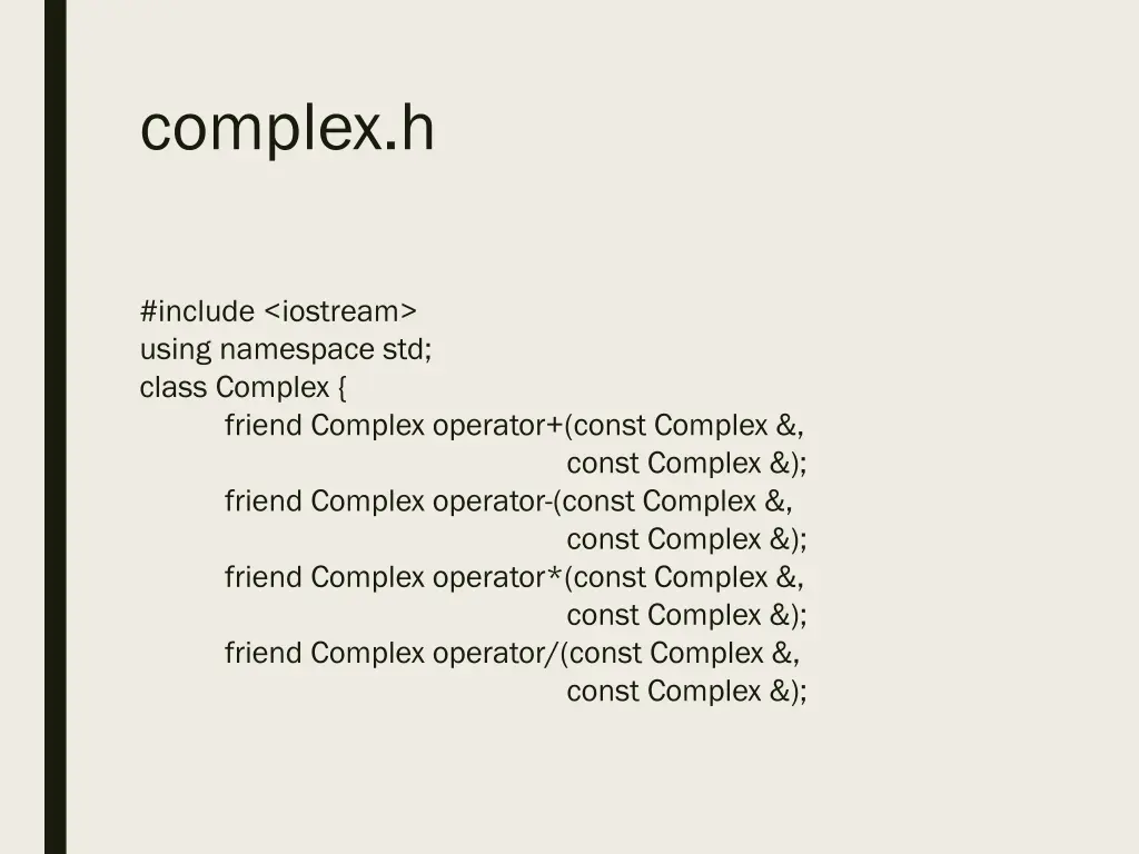 complex h