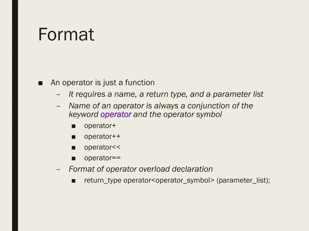 format