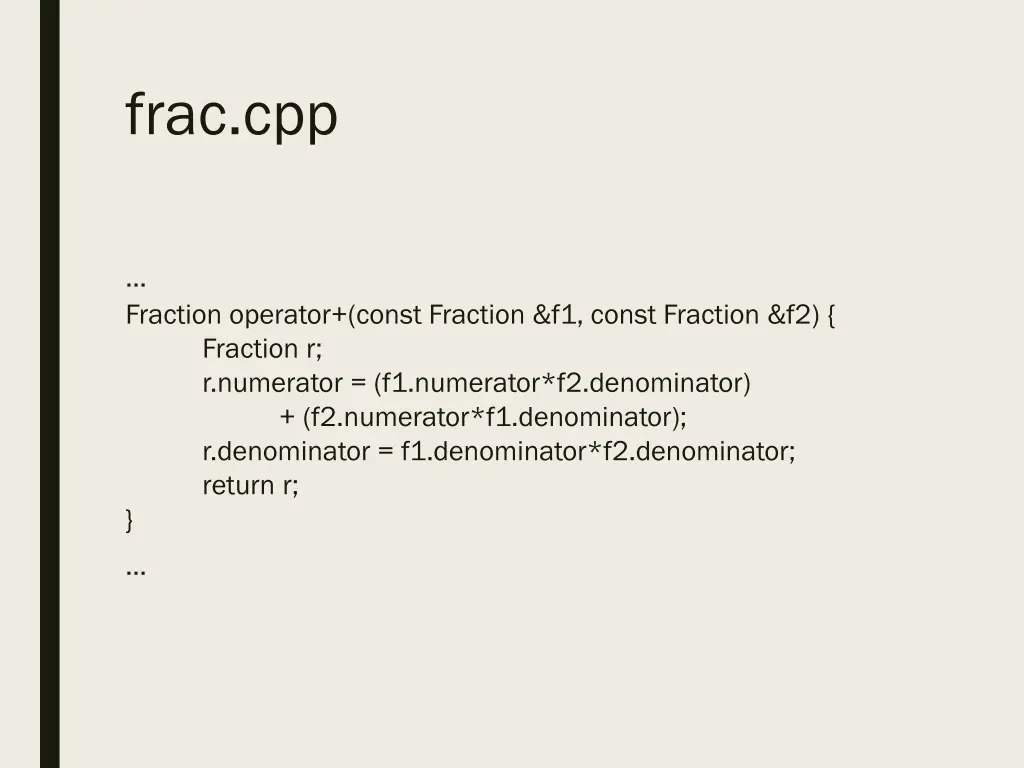 frac cpp
